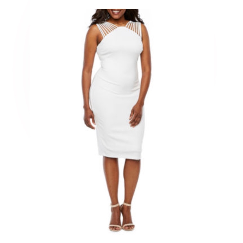 Premier Amour White Size 12 Dress New Bodycon Sexy Party Dress
